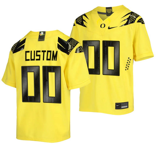 Custom Oregon Ducks Jersey Name and Number NCAA College Football Vapor Fusion Yellow