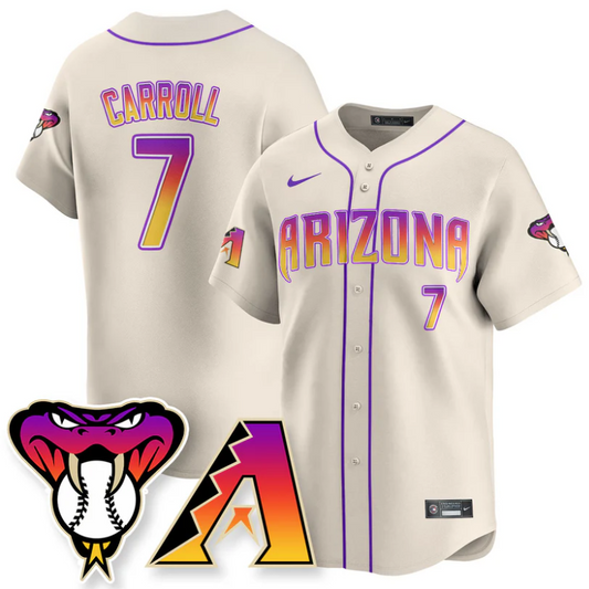 Corbin Carroll Jersey #7 Arizona Diamondbacks 2025 City Connect Concept Stitched Cream