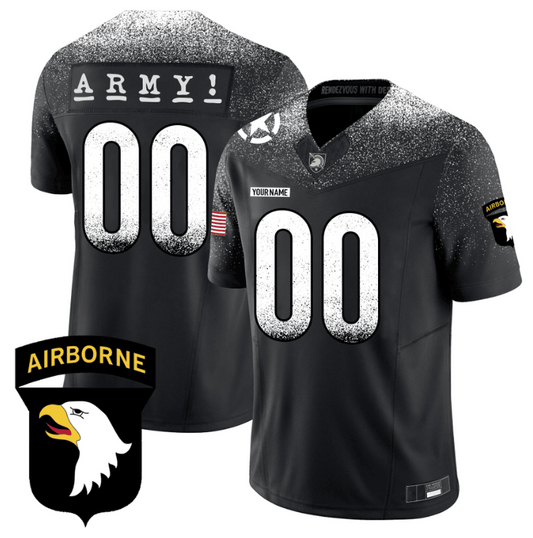 Custom Army Black Knights Jersey Name, Number 101st Airborne Division Honoring Black