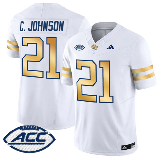Calvin Johnson Jersey #21 Georgia Tech Yellow Jackets 2025 Stitched