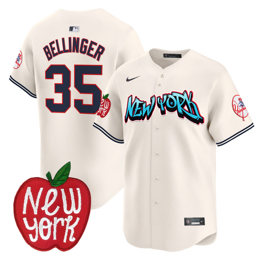 Cody Bellinger Jersey #35 New York Yankees Apple Patch Vapor Premier Limited Stitched Cream