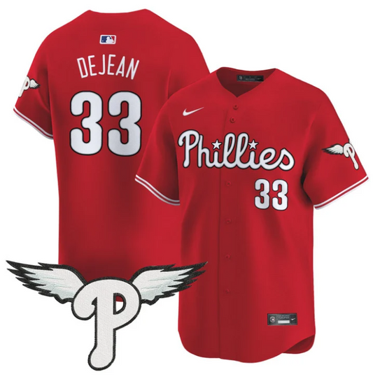 Cooper DeJean Jersey #33 Philadelphia Phillies 2025 Vapor Premier Limited Stitched Red