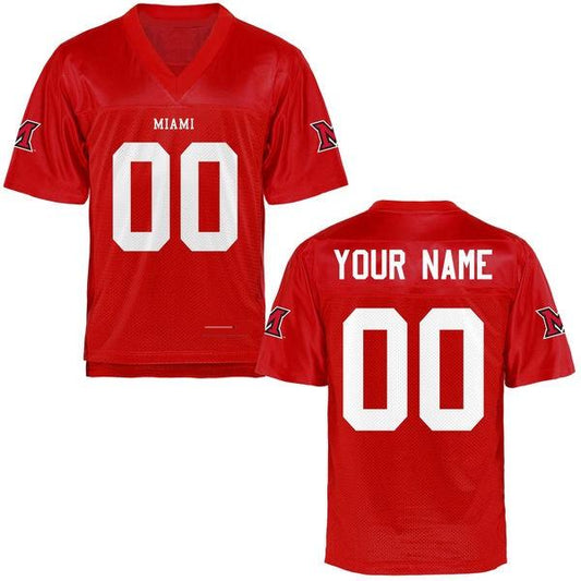 Custom University RedHawks Jersey Name and Number NCAA College Football Red