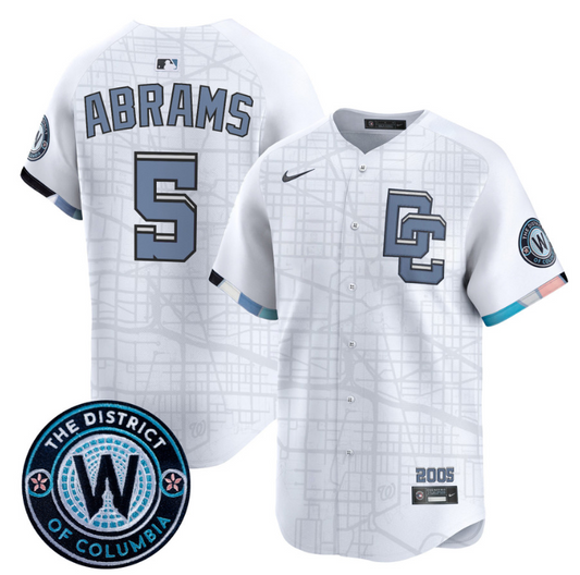 CJ Abrams Jersey #5 Washington Nationals 2025 City Connect Vapor Premier Limited Stitched White