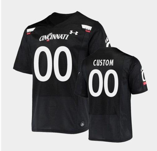 Custom Cincinnati Bearcats Jersey Name and Number NCAA College Football Black Under Armour Replica