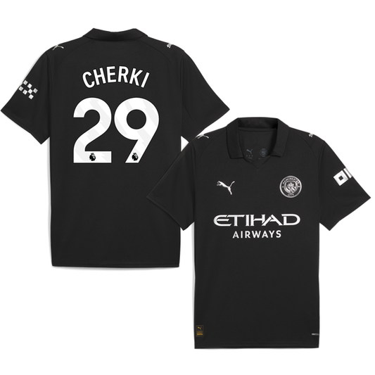 CHERKI #29 Manchester City 2025-26 Away Jersey – Black
