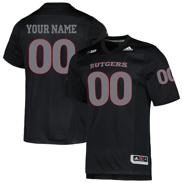 Custom Rutgers Scarlet Knights Jersey Name and Number College Football Black Alternate Game – All Stitched