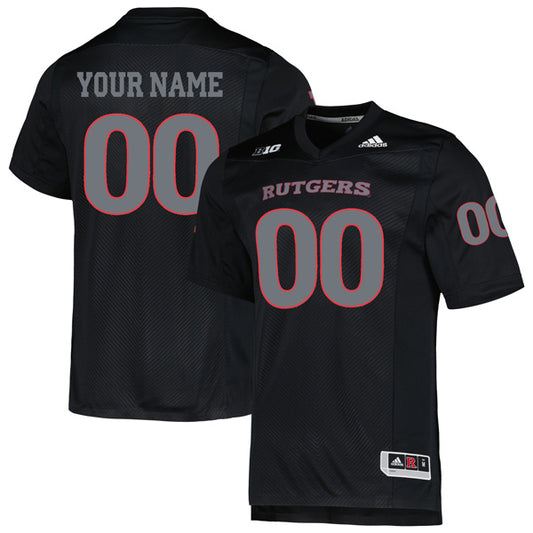 Custom Rutgers Scarlet Knights Jersey Name and Number College Football Black Alternate Game – All Stitched