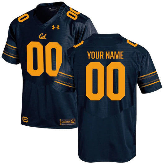 Custom California Golden Bears Jersey Name and Number NCAA College Football Navy