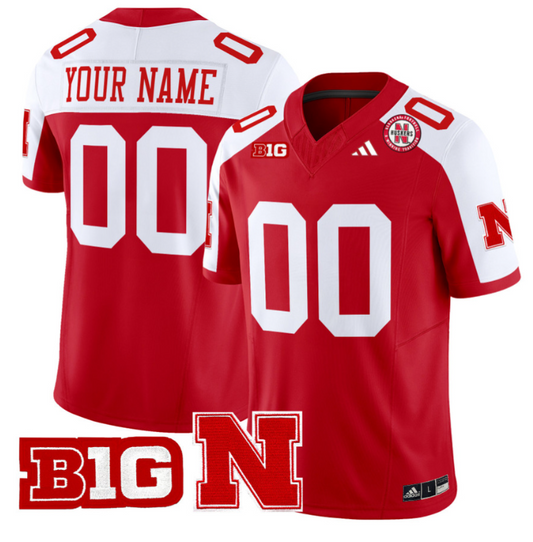 Custom Nebraska Cornhuskers Jersey Name and Number Vapor Limited Football Scarlet Alternate