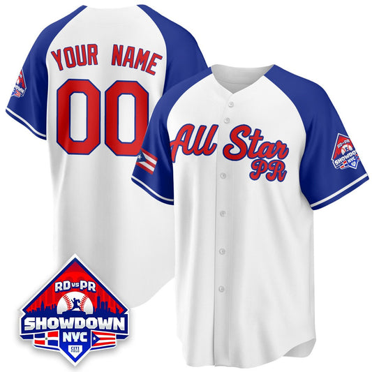 Custom Puerto Rican Jersey Name, Number Baseball All-Star 2025 Stitched White Alter