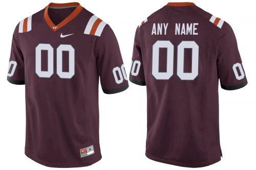 Custom Virginia Tech Hokies Jersey Name and Number NCAA College Football Red