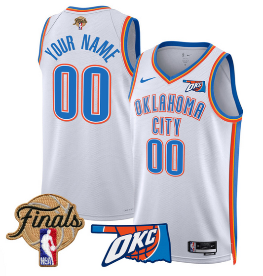 Custom Oklahoma City Thunder Jersey 2025 Finals Swingman Stitched Association