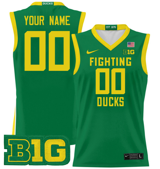 Custom Oregon Ducks Jersey 2024 Lightweight Basketball Green