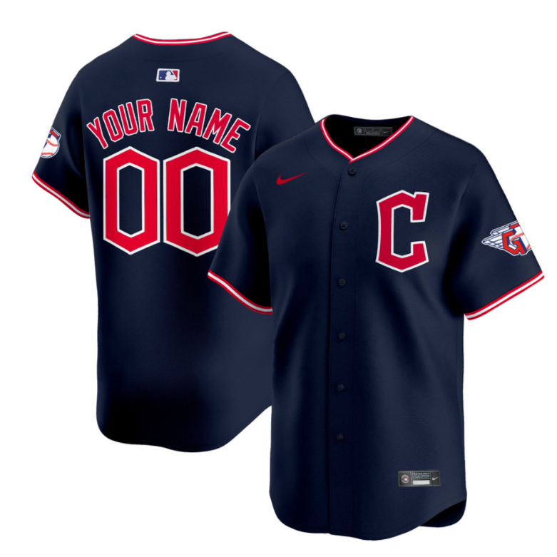 Custom Cleveland Guardians Jersey 2025 Vapor Premier Limited All Stitched Navy