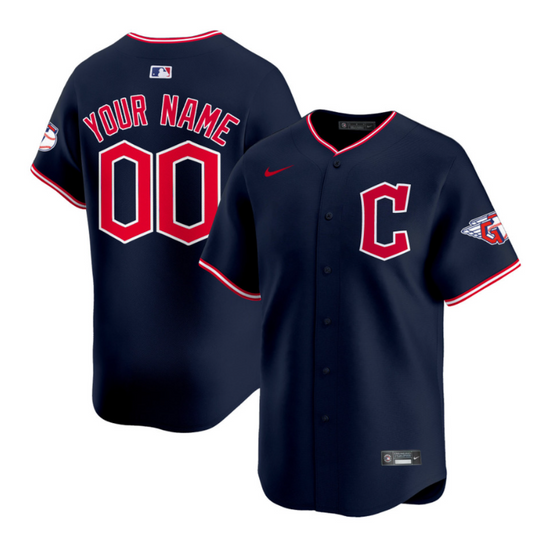Custom Cleveland Guardians Jersey 2025 Vapor Premier Limited All Stitched Navy
