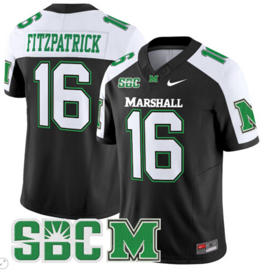 Christian Fitzpatrick Jersey #11 Marshall Thundering Herd Vapor Limited Football Black Alternate