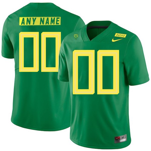 Custom Oregon Ducks Jersey Name and Number NCAA College Football Apple Green