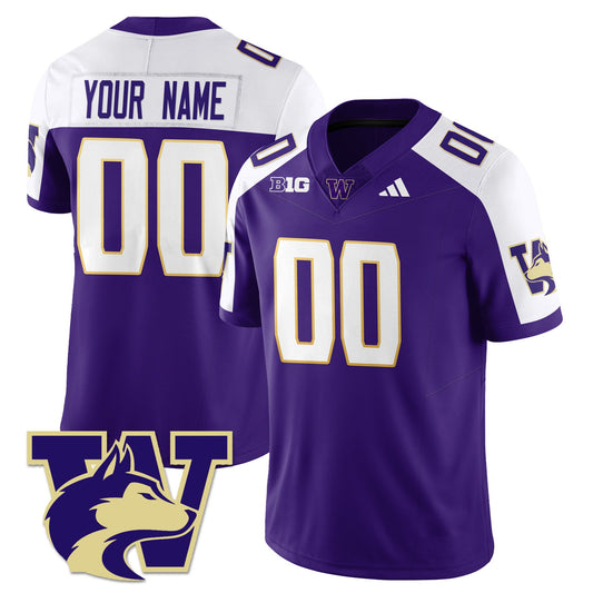 Custom Washington Husky Jersey Football 2025 Vapor Limited Stitched Alternate