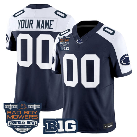 Custom Penn State Jersey 2025 Pinstripe Bowl Vapor Limited V2 Stitched