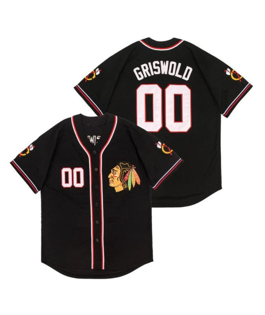 Clark Griswold Christmas Vacation Baseball Jersey Black