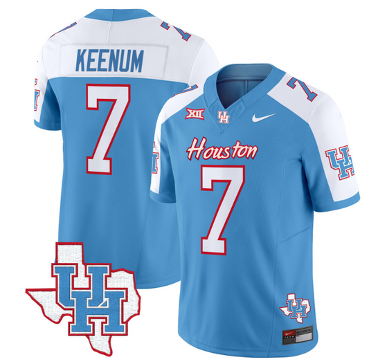 Case Keenum Jersey #7 Houston Cougars Oilers Jersey Inspired Vapor College Football Limited Stitched Blue Alternate
