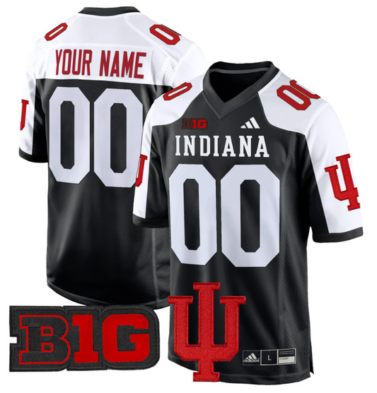 Custom Indiana Hoosiers Jersey 2024 Game V2 Football Stitched Black Alternate