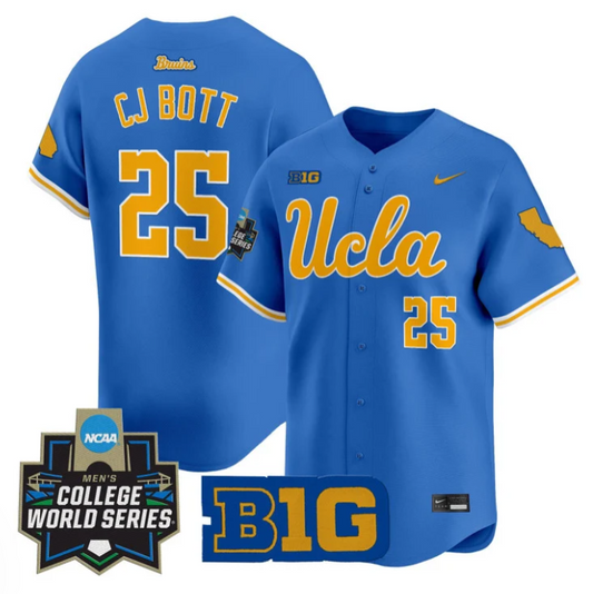 CJ Bott Jersey #25 UCLA Bruins 2025 World Series Stitched Blue