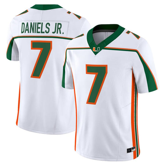 CJ Daniels Jersey #7 Miami Hurricanes Throwback 2025 Vapor Limited Stitched
