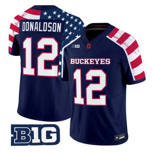 CJ Donaldson Jersey #12 Ohio State America 250 Edition Vapor Limited Stitched