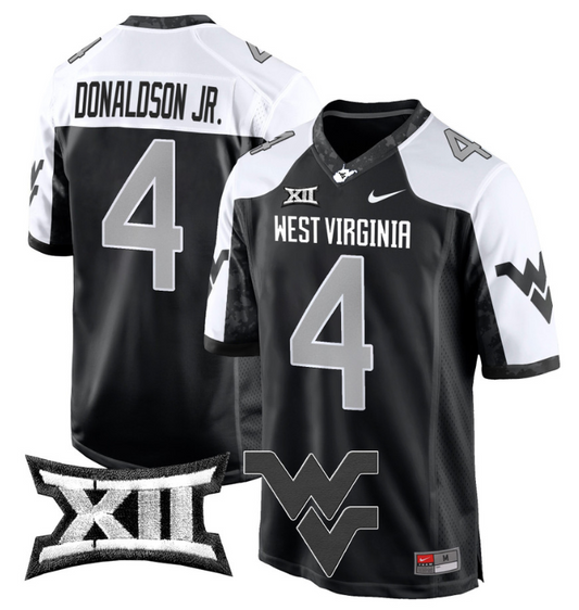 CJ Donaldson Jr Jersey #4 West Virginia Mountaineers Game Football Coal