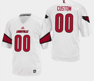 Custom Louisville Cardinals Jersey Name and Number NCAA College Football White