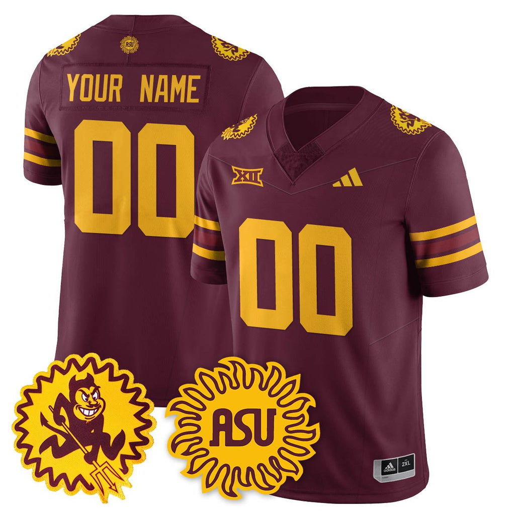 Custom Arizona State Sun Devils Jersey 1975 Throwback Uniform Stitched Maroon