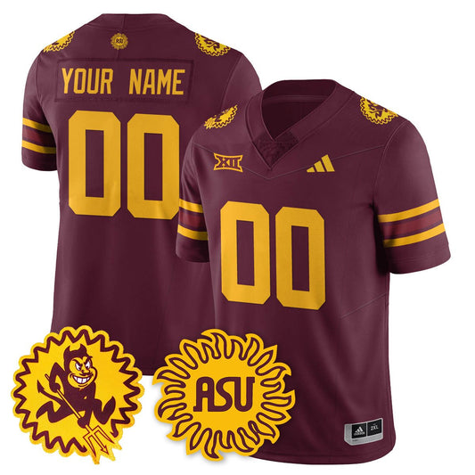 Custom Arizona State Sun Devils Jersey 1975 Throwback Uniform Stitched Maroon