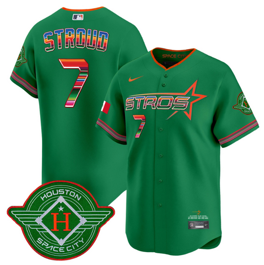 CJ Stroud Jersey #7 Astros 2025 City Connect Mexico Vapor Premier Limited Stitched Green