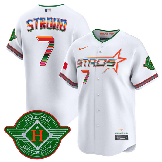 CJ Stroud Jersey #7 Astros 2025 City Connect Mexico Vapor Premier Limited Stitched White