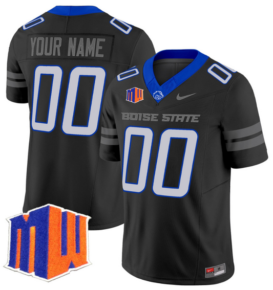 Custom Boise State Broncos Jersey Name and Number Vapor Limited College Football Stitched Black