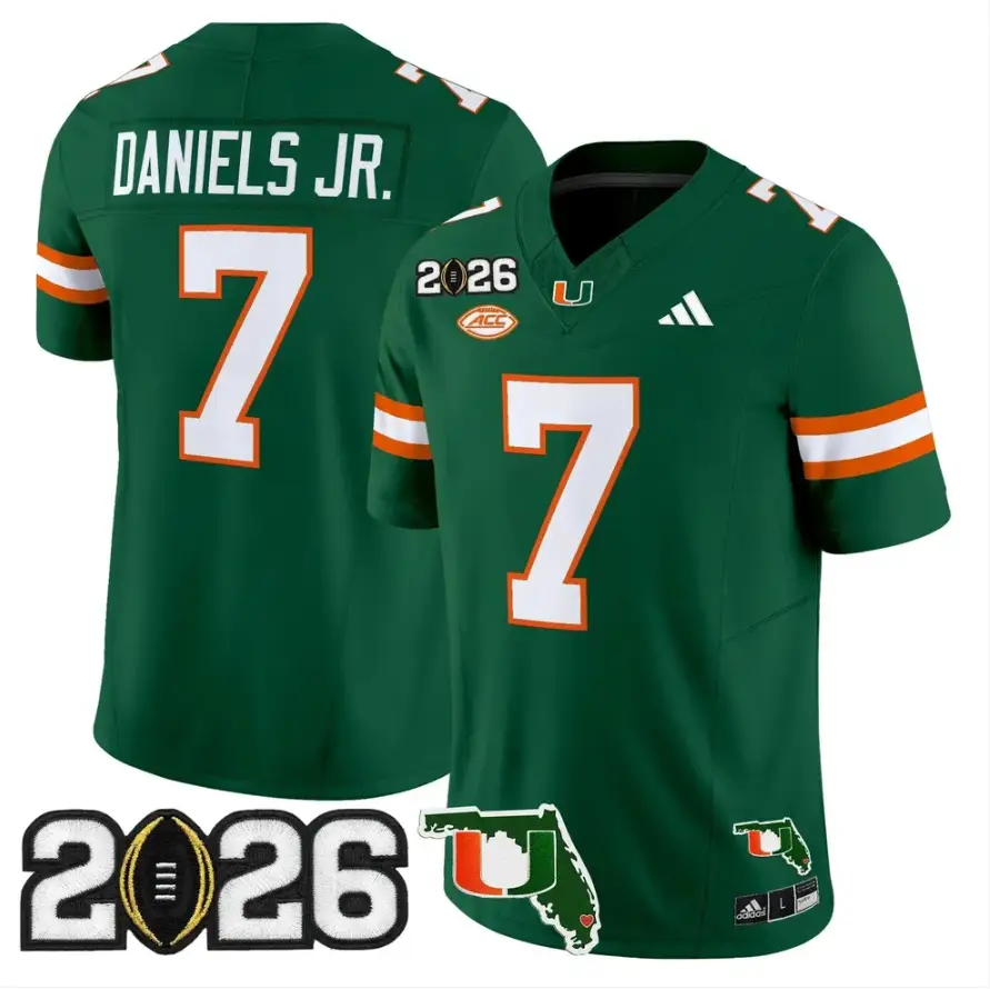 Hurricanes Jersey #25 Miami Hurricanes 2026 CFP Final Patch Stitched