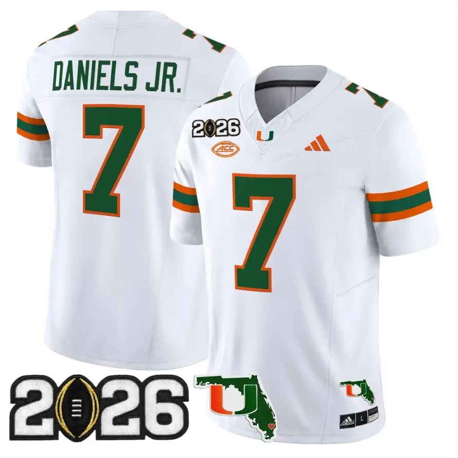 Hurricanes Jersey #25 Miami Hurricanes 2026 CFP Final Patch Stitched