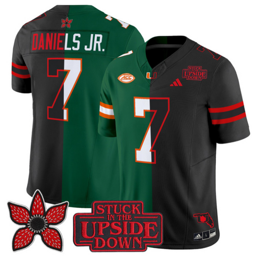 CJ Daniels Jersey #7 Miami Hurricanes Upside Down Edition Stitched