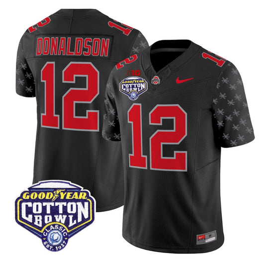 CJ Donaldson Jersey #12 Ohio State 2025 Cotton Bowl Patch Stitched