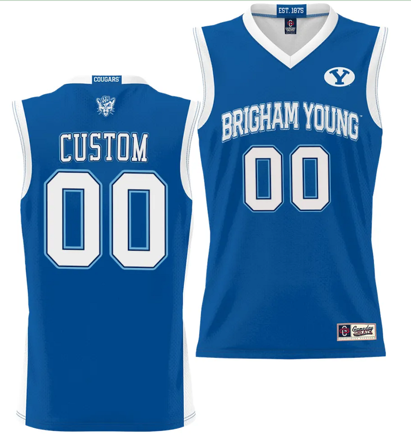 Custom BYU Cougars Jersey Name and Number NIL College Basketball Jersey Lightweight Royal
