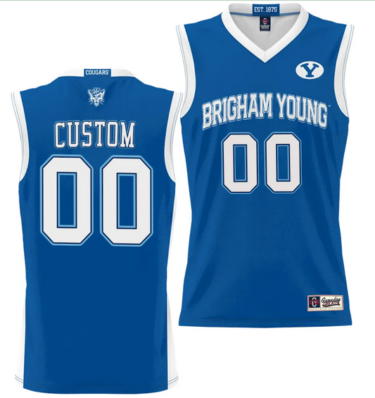 Custom BYU Cougars Jersey Name and Number NIL College Basketball Jersey Lightweight Royal
