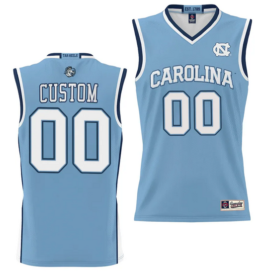 Custom UNC Tar Heels Jersey Name and Number College NIL Basketball Lightweight