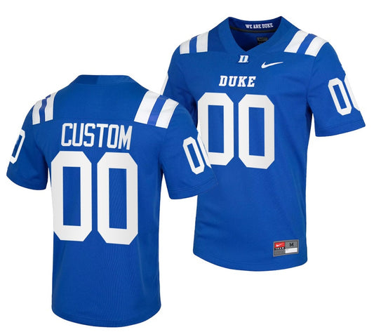 Custom Duke Blue Devils Jersey Name and Number NCAA College Football Replica Blue