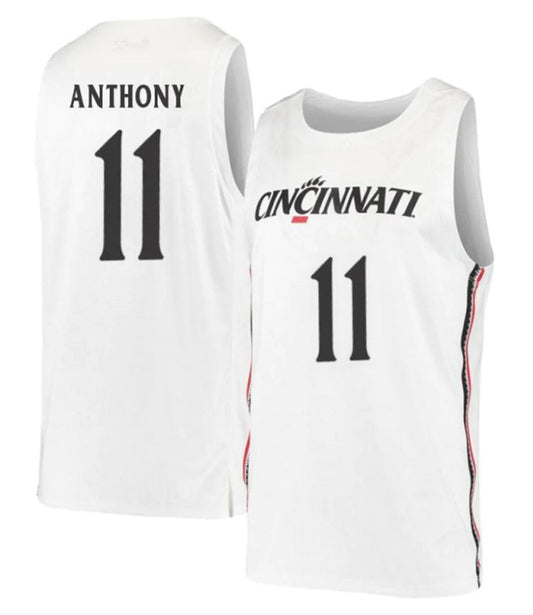 CJ Anthony Jersey Cincinnati Bearcats College Basketball White #11