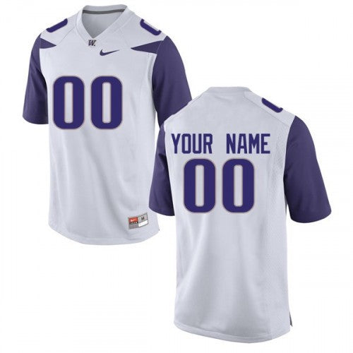Custom Washington Huskies Jersey Name and Number NCAA College Football White