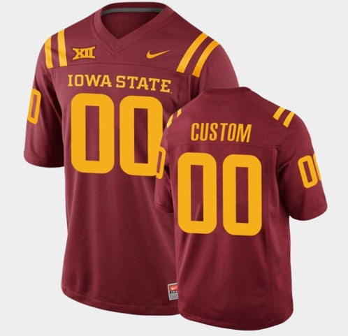 Custom Iowa State Cyclones Jersey Name and Number NCAA College Football Cardinal