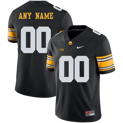 Custom Iowa Hawkeyes Jersey Name and Number College NCAA Football Replica Black