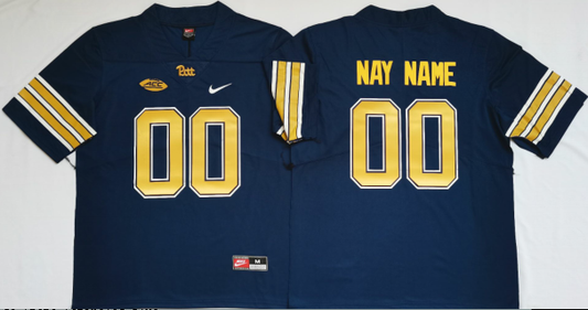 Custom Pittsburgh Panthers Jersey Name and Number NCAA College Football Dark Blue